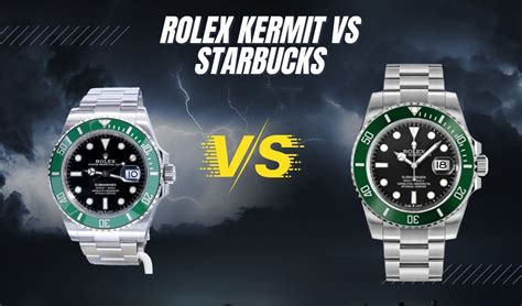 difference between rolex kermit and starbucks|Starbucks vs Rolex kermit.